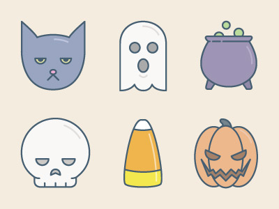 Halloween Icon Set candy corn cat cauldron free freebie ghost halloween icon icon set iconset pumpkin skull