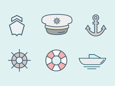Boat Icon Set anchour boat captain cruise freebie icon icon set icons ship skipper
