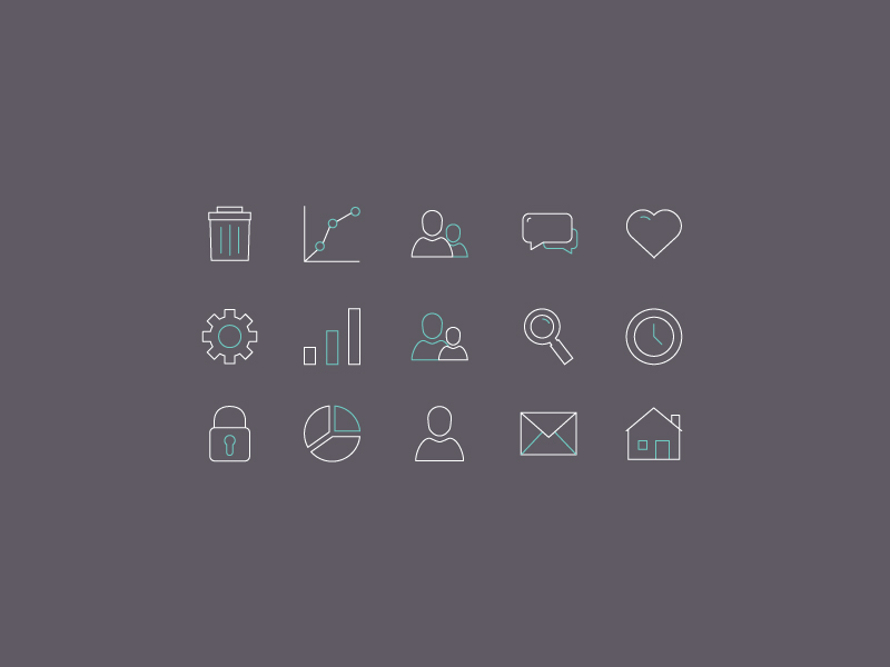 Minimal Line Icons (Version 2) by Paul Circle on Dribbble