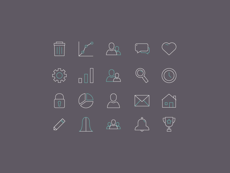 Minimal Line Icons (Version 2.1) by Paul Circle on Dribbble