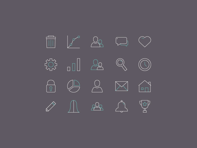 Minimal Line Icons (Version 2.1) color free freebies icon icon set icons lines outlines ui vector