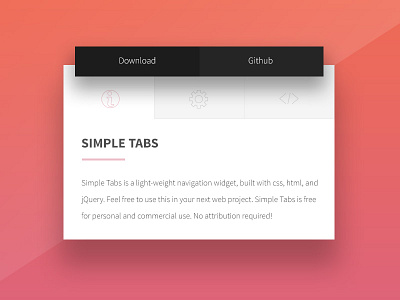 Simple Tabs design flat icons material simple tabs ui user ux web web design widget
