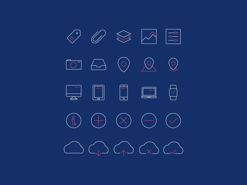 Minimal line icons pack 2