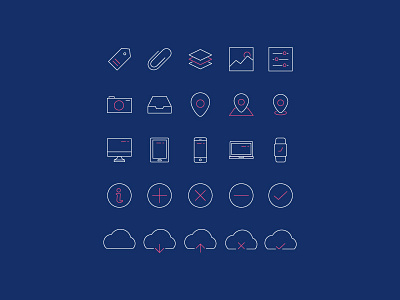 Minimal Line Icons Pack 2 (Ver. 3) color free freebies icon icon set icons lines outlines ui vector