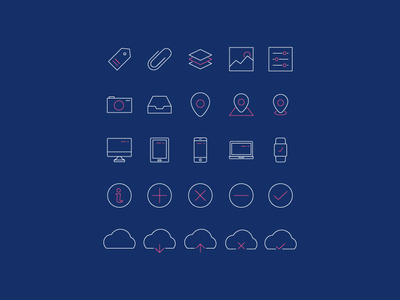 Minimal Line Icons Pack 2 (Ver. 3) color free freebies icon icon set icons lines outlines ui vector