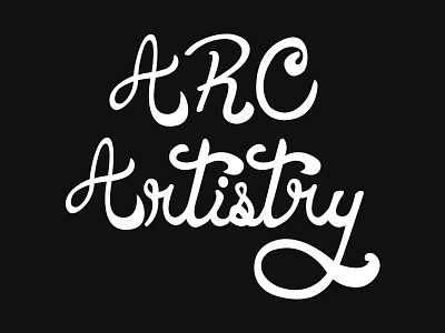 Arc Artistry Logo Idea branding draft graphic design illustration ink lettering line art logo script sketch typography vector