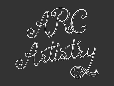 Arc Artistry Logo Idea (Ver. 2) branding calligraphy cursive illustration lettering line art logo script serif vector