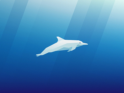 Dolphin (Free Wallpaper) animal blue dolphin free freebie geometric illustration low poly ocean sea shapes wallpaper