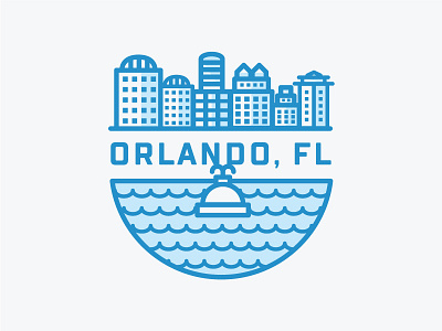 Orlando Florida T-shirt Concept city design floriad graphic icon illustration line minimal orlando