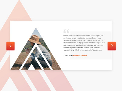ViaForge Testimonials Component agency component design elements material orange style guide ui ux viaforge web website