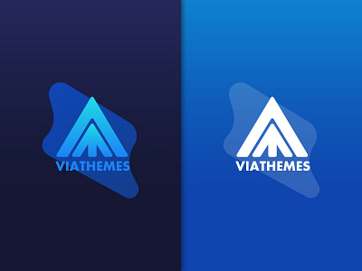 ViaThemes New Logo agency blue colorful design gradient illustration iso isometric logo