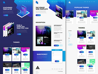 ViaThemes Final Design agency design iso isometric landing page mockup store themes ui ux webdesign website