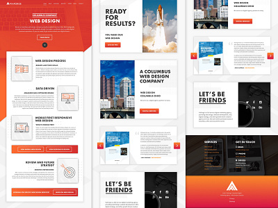 ViaForge Single Service Page Design agency branding design elements material orange ui ux viaforge web website