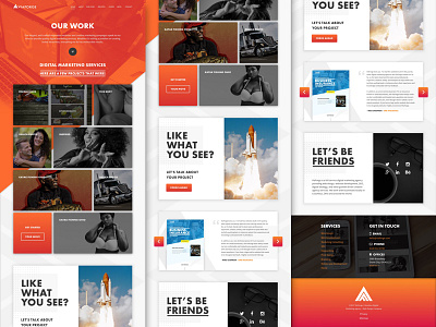 ViaForge Our Work Page Design agency branding design elements material orange ui ux viaforge web website