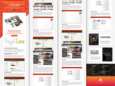 ViaForge Single Project Page agency branding design elements material orange ui ux viaforge web website