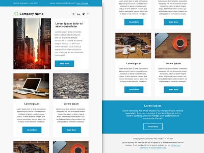 SmashFly Email Newsletter Template #2 agency blue design email html html email minimal newsletter template web