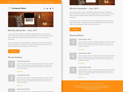 Smashfly Email Newsletter Template 3 agency design email html html email minimal newsletter orange template web