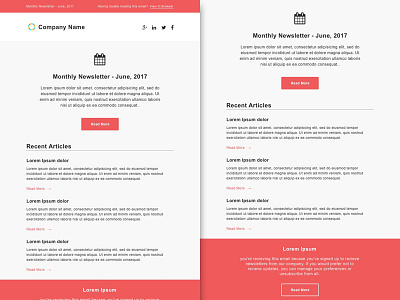 SmashFly Email Newsletter Template #4 agency design email html html email minimal newsletter red template web