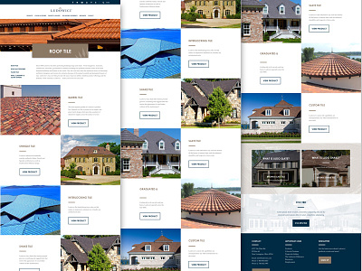 Ludowici - Initial Product Type Page - Roof Tile Design branding corporate marketing minimal mockup products roof web web design