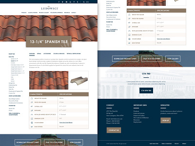 Ludowici - Initial Single Product Page - Roof Tile Design branding corporate marketing minimal mockup products roof web web design