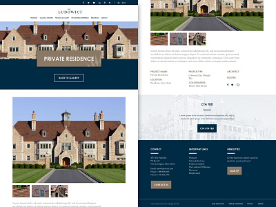 Ludowici - Initial Single Gallery Page Design branding case study corporate gallery marketing minimal mockup web web design