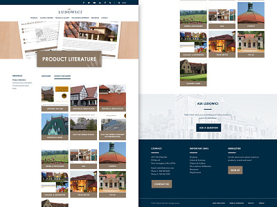 Ludowici - Initial Product Literature Page branding corporate faqs marketing minimal mockup resources single web web design