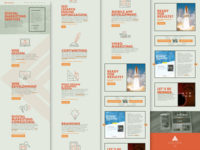 V2 - ViaForge Services Page Redesign agency branding design elements material orange ui ux viaforge web website