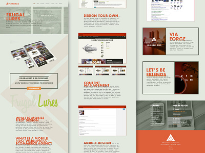 V2 - ViaForge Single Project Page Redesign agency branding design elements material orange ui ux viaforge web website