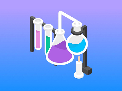 ViaForge - ISO Chemistry Set chemistry color design gradient graphic design illustration iso isometric vector web web design