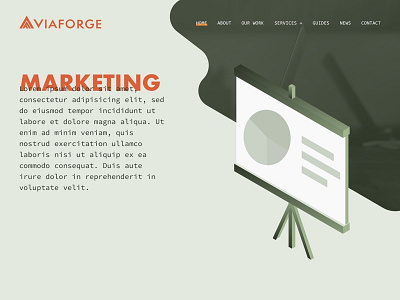 Marketing - Ver.3 Banner agency branding design elements iso ui ux viaforge web website