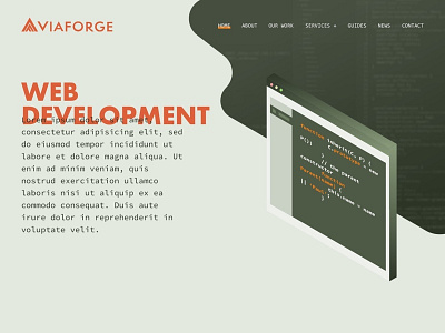 Web Dev - Ver.3 Banner agency branding design elements iso ui ux viaforge web website