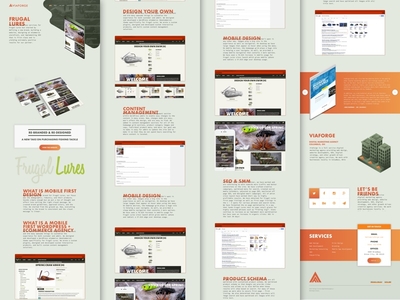 V3 - ViaForge Single Work Page Design agency branding design elements green material orange ui ux viaforge web website
