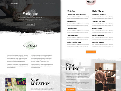 ViaThemes - Restaurant color concert design landing page material mockup restaurant template theme ui ux website