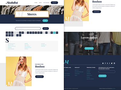 Fashion Concept - Store Page clothing design digital fashion gray marketing minimal models retail ui ux web