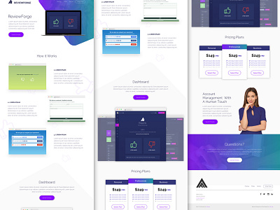 ReviewForge - Landing Page app design digital landing marketing material reviews ui ux web webdesign