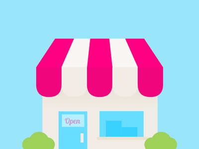 Simple Store Front design digital marketing illusrtation marketing minimal store store front webdesign