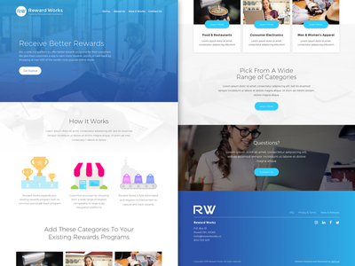 RW Home Page Ver.1 agency blue designers mx digital illustration landing page marketing minimal web web desgin