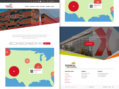 TN - Project Page Map View agency design marketing material minimal ui ux web web design website