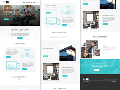 RM - Home Page Concept agency blue branding design elements icons illustration marketing minimal typography ui ux web web design website