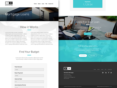 RM - Mortgage Calculator design marketing material minimal ui ux web web design website