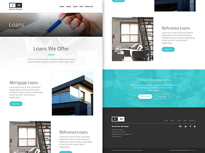 RM - Loans Page blue design minimal ui ux web web design website