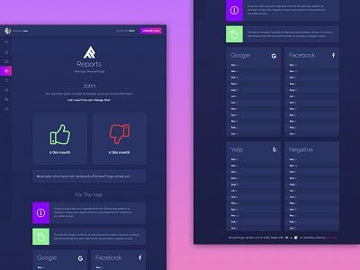 ReviewForge - Reports design marketing minimal ui ux web web design
