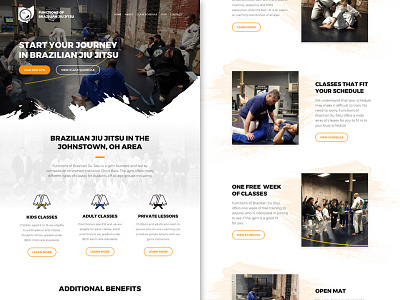 Jiu-Jitsu Website design grunge home home page illustration jiujitsu minimal orange ui ux web web design website white