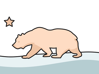 California Bear Illustration