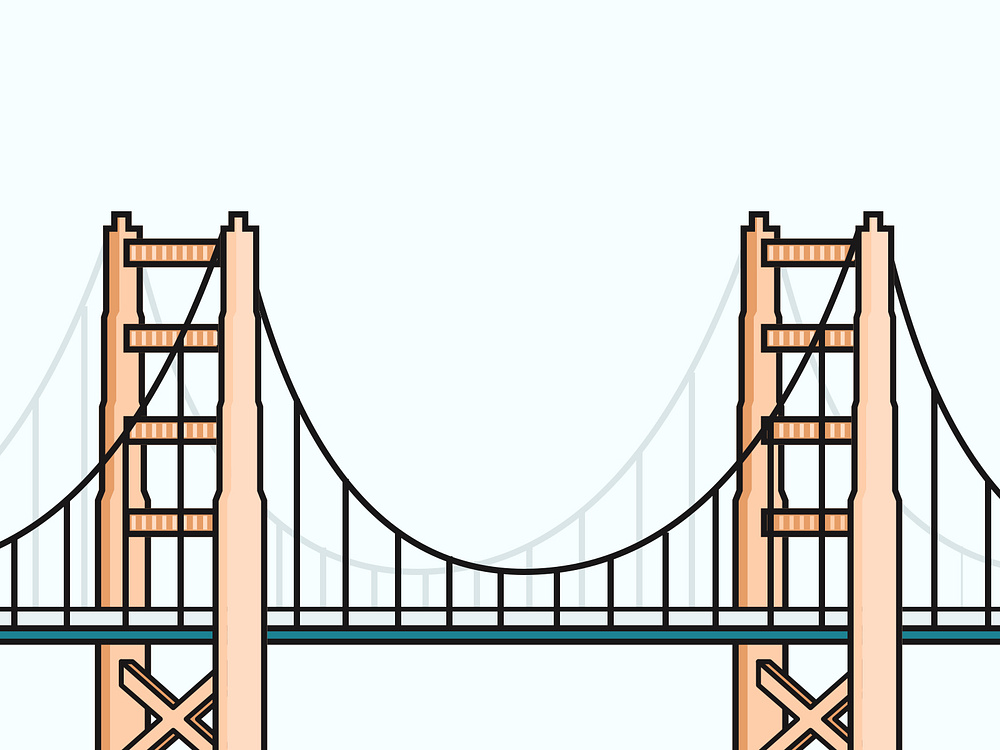 San Francisco Bridge Illustration by Paul Circle on Dribbble