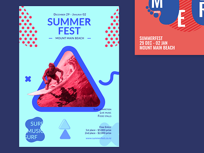 Summer fest - campaign hipster poster posters surf