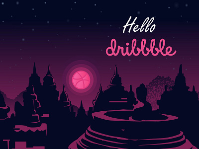 First shot, Hello dribble!!! design illustration vector