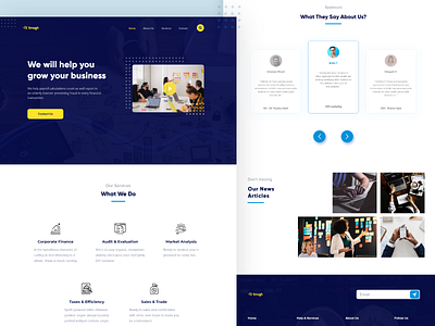 smugh - Business consultant landing page