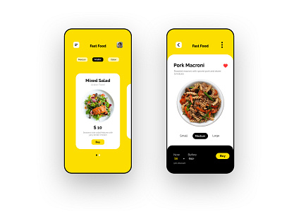 DailyUI #11 - Fast Food app UI clean design minimal ui user interface user interface design ux