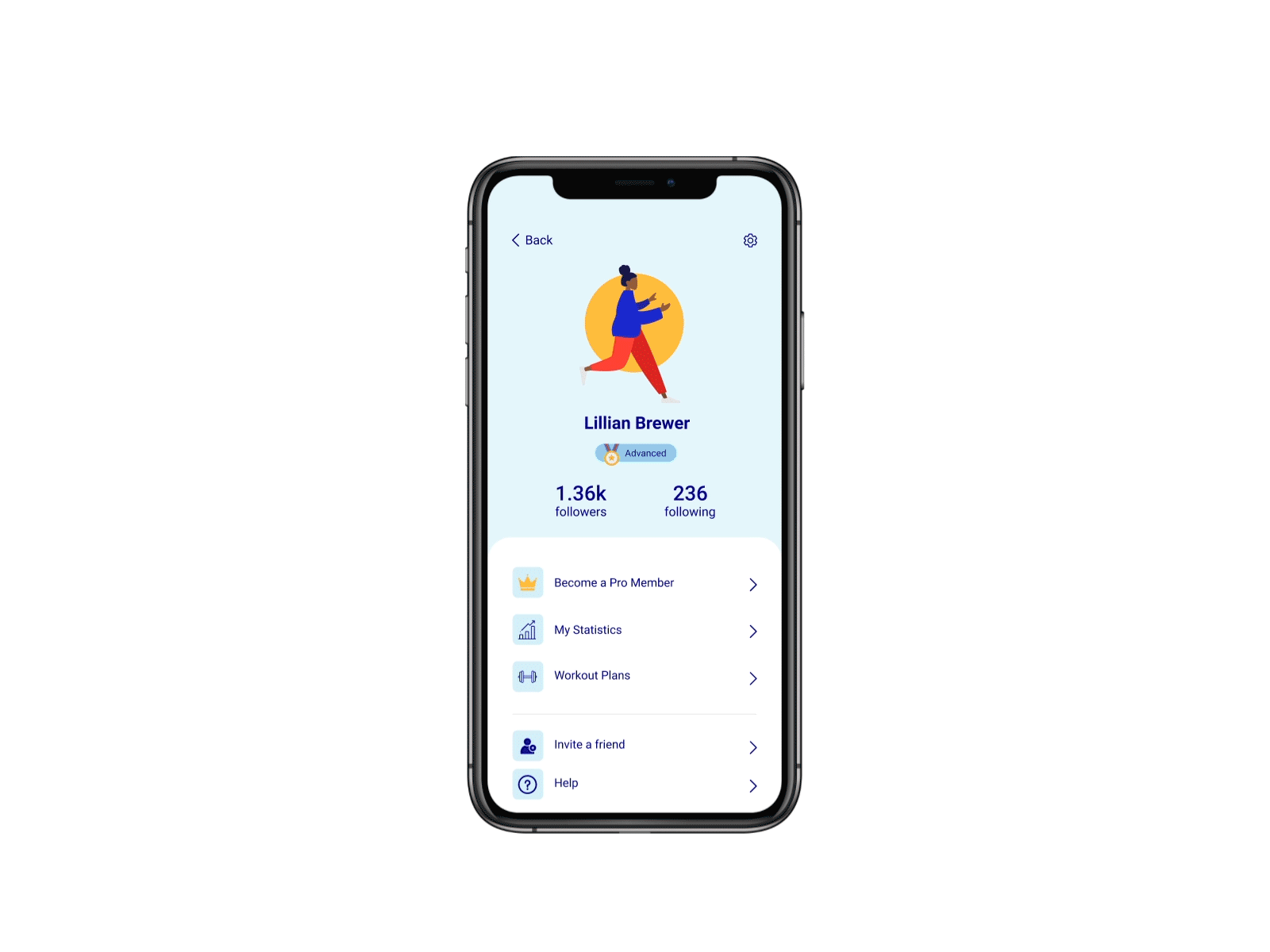 DailyUI #15 - Workouot app UI interaction animation clean design interaction minimal ui user interface user interface design ux